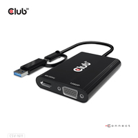 CLUB3D CSV-1611 video digitalizáló adapter 3840 x 2160 pixelek Fekete