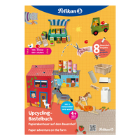 Pelikan Upcycling Bastelbuch mit Sticker, Bauernhof A4 32 Seiten FSC