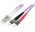 Uniformatic OM3 50/125 Duplex MM LC-ST 5m câble de fibre optique Violet