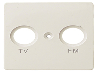 TV und FM Abdeckung aus Kunststoff, in weiß, eckig