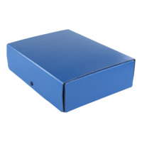ELBA Dokumentenmappe, DIN A4, aus 1,4 mm starker Hartpappe (RC), Füllvermögen: 8 cm (ca. 780 DIN A4-Blätter), mit 3 Einschlagklappen und Druckkopfverschluss, blau