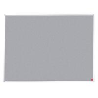 5 Star Office Felt Noticeboard with Fixings and Aluminium Trim W1800xH1200mm Grey