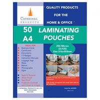 ValueX Laminating Pouch A4 2x125 Micron Gloss (Pack 50)