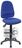 Ergo Twin Deluxe Draughter High Back Fabric Operator Office Chair with Fixed Arms Blue - 2900BLU/1164/0288 -