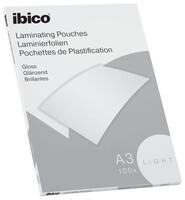 IBICO Basics light Paquet de 100 Pochettes plastification A3 - 2x80 microns 627311