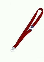 Durable Textile Lanyard with Safety Release for Name Badges 440mm Red (Pack 10)