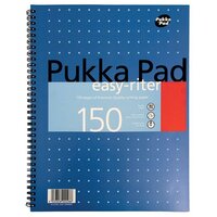 Pukka Pad Ruled Metallic Wirebound Easy-Riter Notepad 150 Pages A4 (Pack of 3)