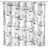 WENKO Anti-Schimmel Duschvorhang Faces, Textil (Polyester), 180 x 200 cm, wasserabweisend, waschbar