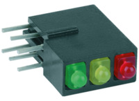 LED-Signalleuchte, rot, 5 mcd, RM 2.54 mm, LED Anzahl: 3