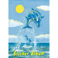Sticker Sammelalbum für Kids, A5, "Der kleine Delfin" (16 Seiten, blanko)