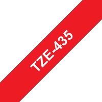 Tape White on Red 12mm, TZe-435, TZ, 8 m, Box, 1.2 cm,
