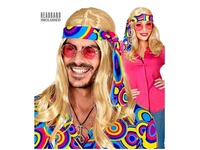 perruque 70's cheveux longs avec bandeau blond
