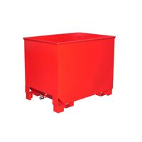 CS metal swarf collection container for tugger trains