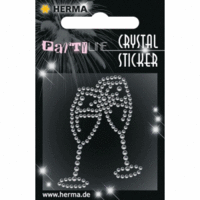 Schmucketikett Crystal 1 Blatt Sticker Cheers