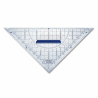 Geometrie-Dreieck 22cm mit Griff transparent