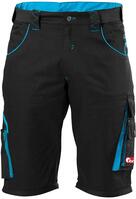 Bermudy krótkie spodnie robocze męskie FORTIS 24 czarno-turkusowe rozmiar 48