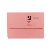 Q-Connect Document Wallet Foolscap Pink (Pack of 50) KF23015
