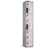 Probe personal effects locker with 8 silver doors