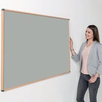 Shield® light oak effect framed noticeboards