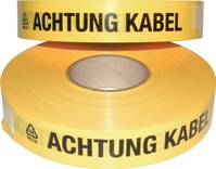Trassenwarnband Aufdruck Achtung Kab.B.40mm L.250m gelb