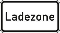 Verkehrszeichen VZ 1012-30 Ladezone, 231 x 420, 2mm flach, RA 2