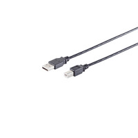 USB High Speed 2.0 Kabel, A/B Stecker, USB 2.0, schwarz, 5,0m