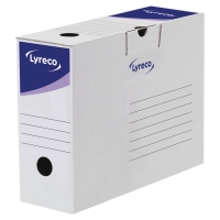 Lyreco áthelyezhető archiváló doboz, 10 cm, feher, 20 darab/csomag
