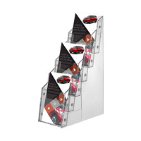 Multi-Section Leaflet Stand / Brochure Holder / Tabletop Display / Leaflet Stand System "Alpha", extendable | 120 mm 380 mm 240 mm 6 behind one anothe