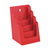 4-Section Leaflet Holder A5 / Tabletop Leaflet Stand / Leaflet Stand / Leaflet Display | red similar to RAL 3001