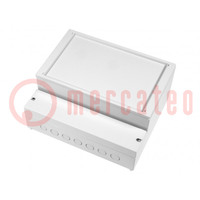 Enclosure: wall mounting; X: 257mm; Y: 217mm; Z: 112mm; ABS; grey