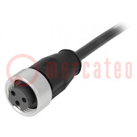 Plug; 7/8"; 3m; female; PIN: 3; straight; with lead