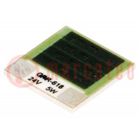 Resistor: thick film; heating; glued; 115.2Ω; 5W; 12.7x12.7x1mm