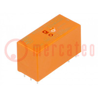 Relay: electromagnetic; SPST-NO; Ucoil: 12VDC; 16A/250VAC; PCB