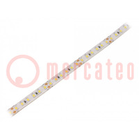 LED-Band; kaltweiß; 2835; 24V; LED/m: 120; 10mm; weiße PCB; IP65