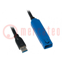 USB repeater; USB 3.2; USB-A aansluiting,USB-A-stekker; 20m