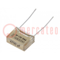 Capacitor: paper; 4.7nF; 500VAC; 10.2mm; ±10%; THT; PME261; 1000VDC