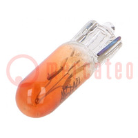 Filament lamp: automotive; W2x4.6d; orange; 12V; 1.2W; VISIONPRO