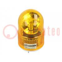 Signaller: lighting; rotating light; amber; S100; 24VDC; IP44; ABS