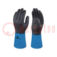 Protective gloves; Size: 9; light-blue; acrylic,latex,polyamide