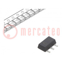 Transistor: NPN; bipolar; 60V; 3A; SC62,SOT89