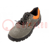 Shoes; Size: 43; grey-black; leather; with metal toecap; 7246E