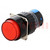Switch: push-button; Pos: 2; SPST; 0.5A/220VAC; ON-(ON); IP40; Ø16mm