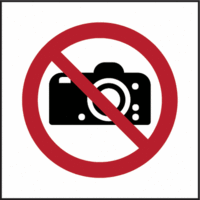 Winkelschild - Fotografieren verboten, Rot/Schwarz, 20 x 20 cm, Aluminium