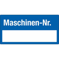 SafetyMarking Inventaret. Maschinen-Nr. 4 x 2 cm, 20 Stk, VOID-Folie Version: 02 - blau