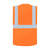Korntex Multifunktionswarnweste fluoreszierend orange mit Reflexstreifen, Reißverschluss und Taschen Einheitsgröße