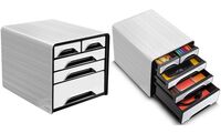 CEP Schubladenbox Smoove CLASSIC, 5 Schübe, weiß / schwarz (52535354)