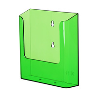 Uchwyt na prospekty / ścienny pojemnik na prospekty / wieszak na prospekty "Color" | zielony A5 34 mm