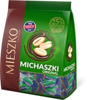 Cukierki Mieszko Michaszki Original, orzechowy w czekoladzie, 260g