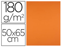 CARTULINA LIDERPAPEL 50X65 CM 180G/M2 NARANJA PAQUETE DE 25 HOJAS