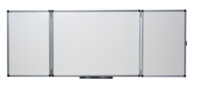 Whiteboard Emaille klappbar, magnetisch, Aluminiumrahmen, 1200 x 900 mm, weiß